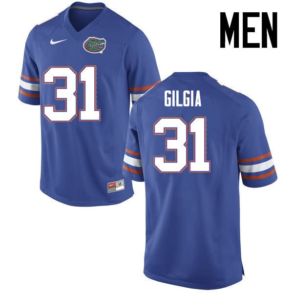 NCAA Florida Gators Anthony Gigla Men's #31 Nike Blue Stitched Authentic College Football Jersey LEG5264YN